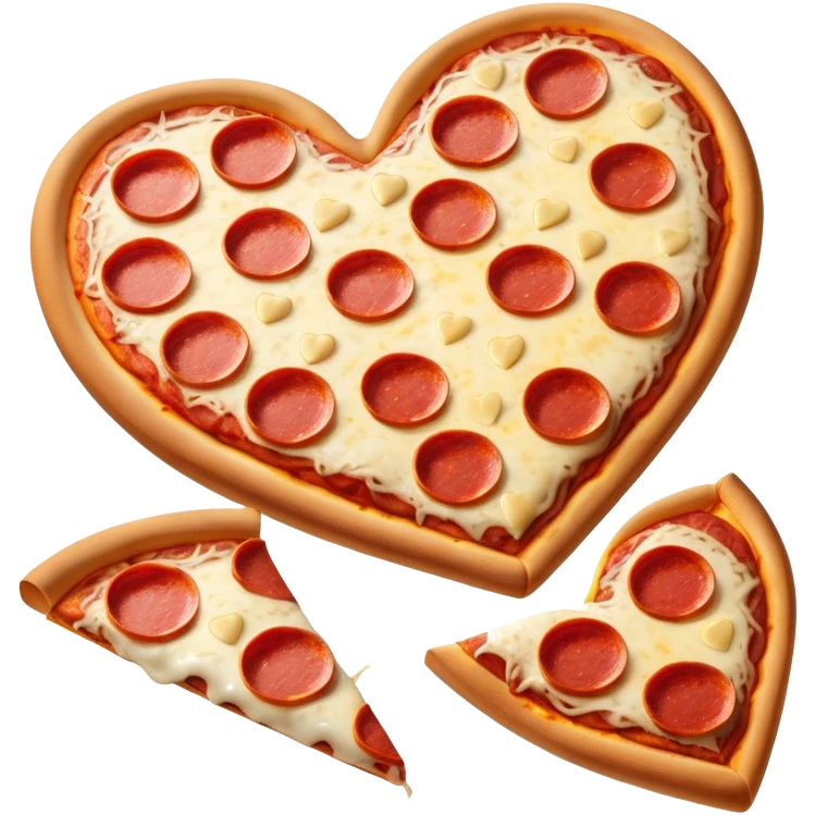 Heart eye pizza emoji