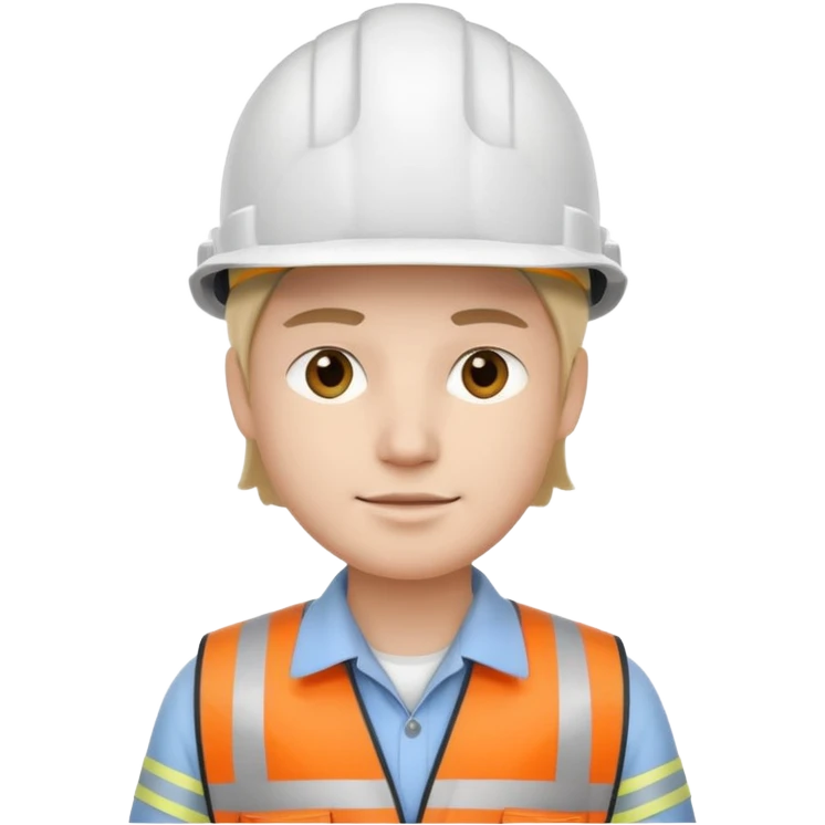 Ingeniero civil con casco blanco  emoji