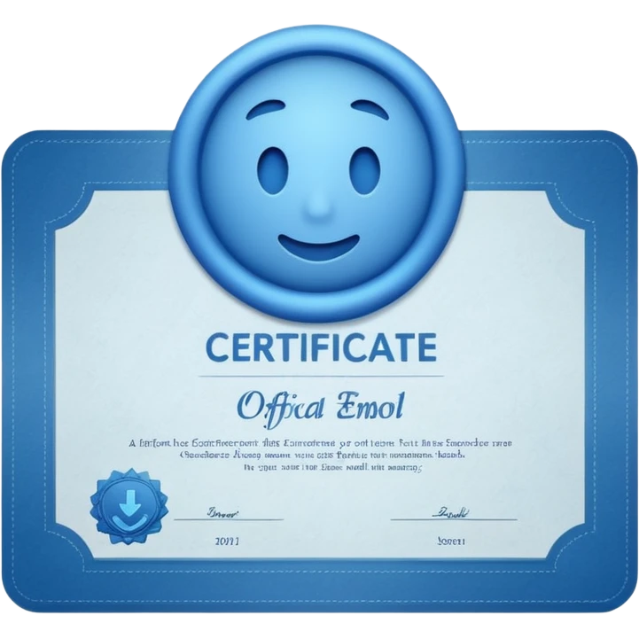 Sertificado azul emoji