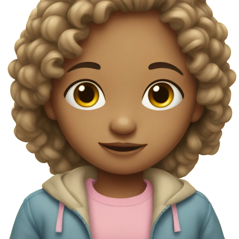 Girl with baby brother emoji