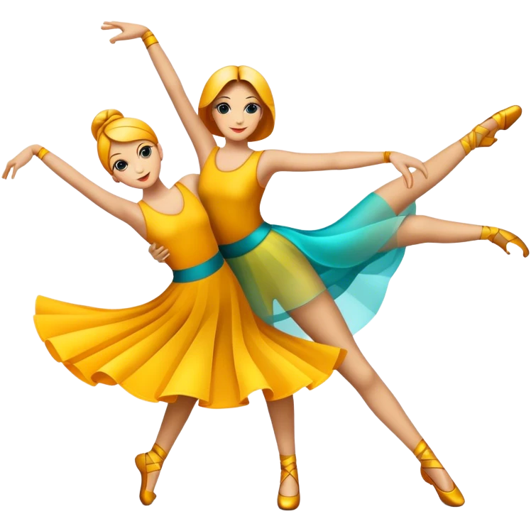 Humanless emoji of Contemporary Dance: bright modern clothing, dynamic abstract shapes, movement lines, and stage lighting like spotlights. The icon should convey the energy and creativity of contemporary dance through symbols and visual elements. Transparent background. emoji