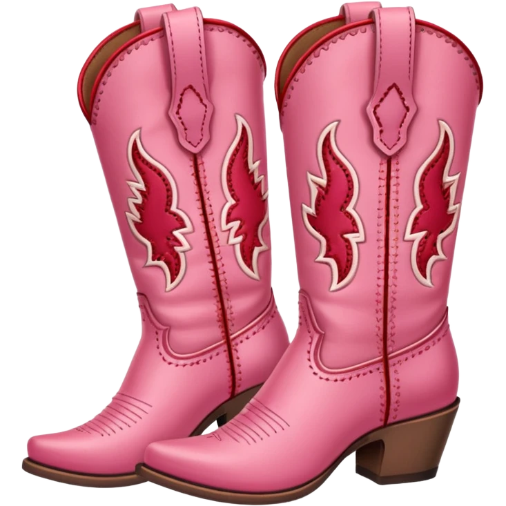 cowgirl boots cute a tiny bit of red and pink on it NO TEAL a little girlie emoji