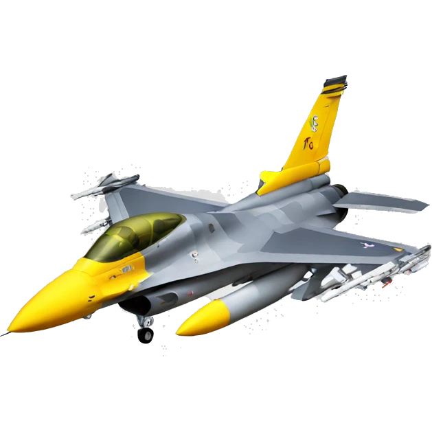 yellow f16 jet cute emoji