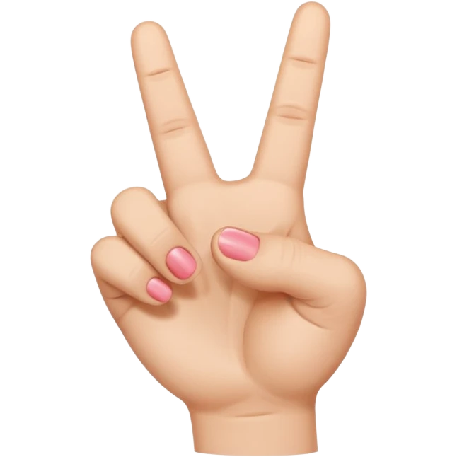 A version of the thumb and index heart (🫰), in which a heart is made with the thumb and middle finger. emoji