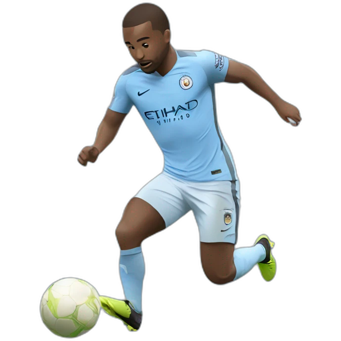 manchester city player tackling emoji
