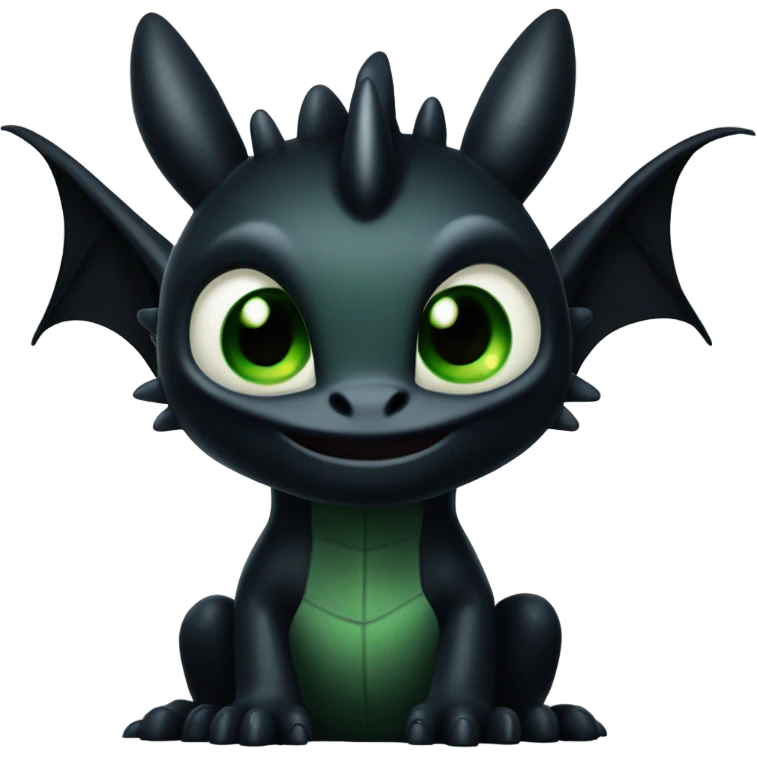 Toothless the dragon emoji