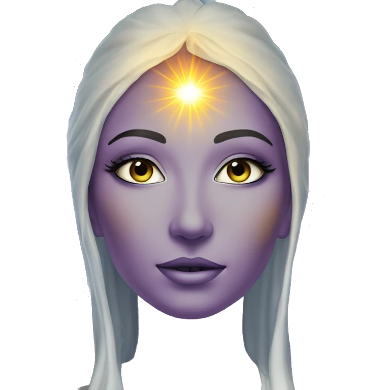 Pleiadian radiant glowing diva woman female third eye emoji