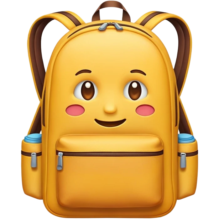 Backpack with facial expressions showing emotions emoji