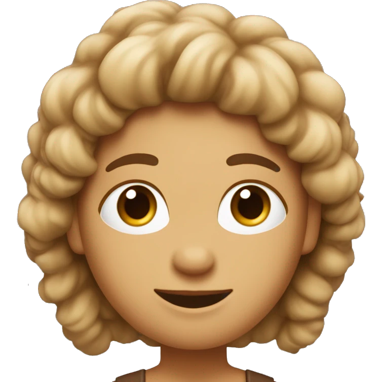 un mec avec les cheuveux frissé et la peaux marron claire emoji