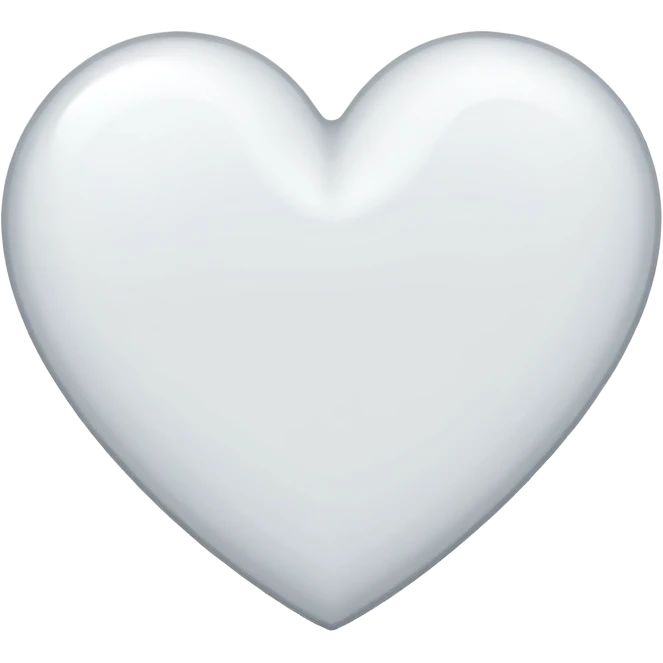A empty heart with a white outline  emoji