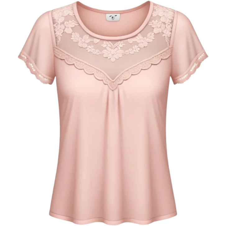 light pink top with lace emoji