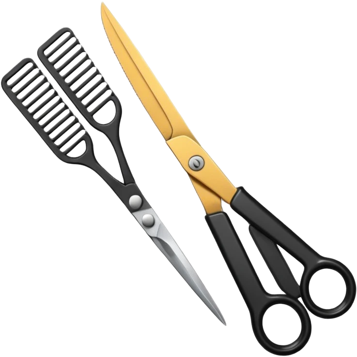 scissors, comb emoji