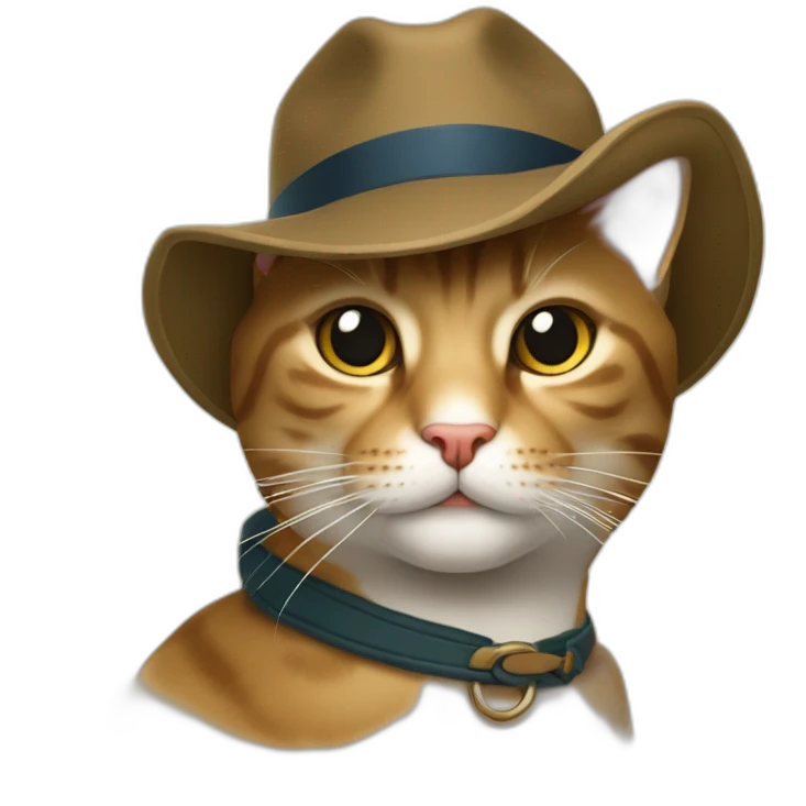 um gato de chapéu emoji