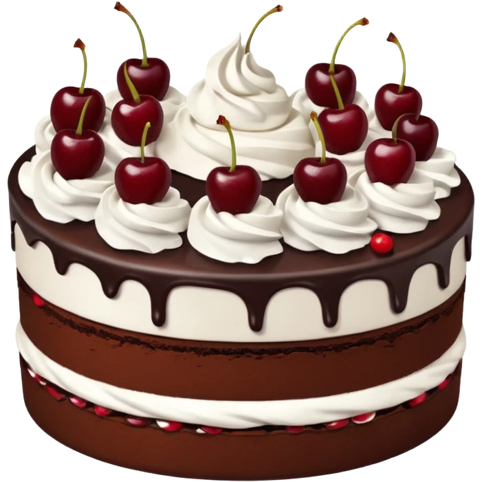 Black forest cake more darker emoji