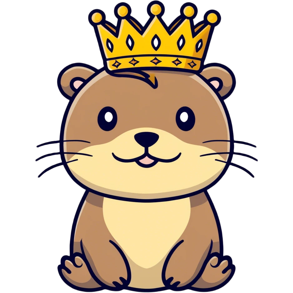 Otter with crown  emoji