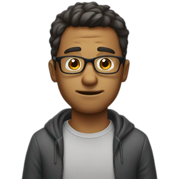 A man with glasses who is incredibly distressed emoji