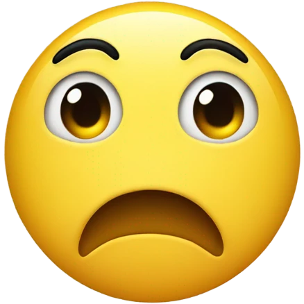 yellow circle with teary eyes and a pouty mouth ￼ emoji
