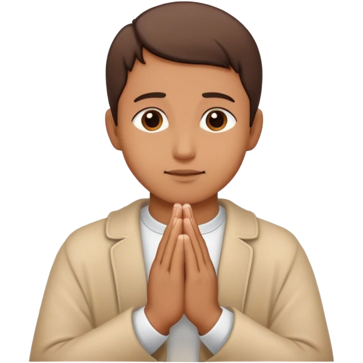 HUMAN BEING WITH PRAYING HANDS emoji
