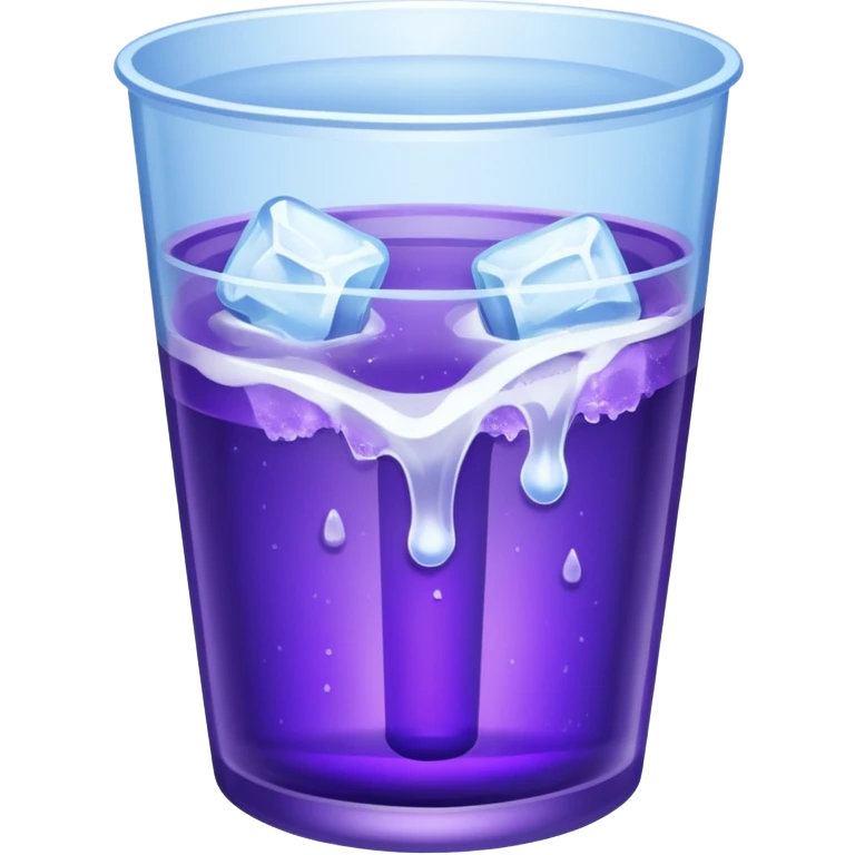 Double Cup with lean in it and ice emoji