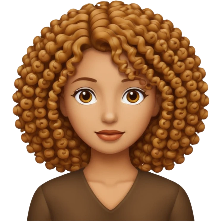 China morena y pelo rizado emoji