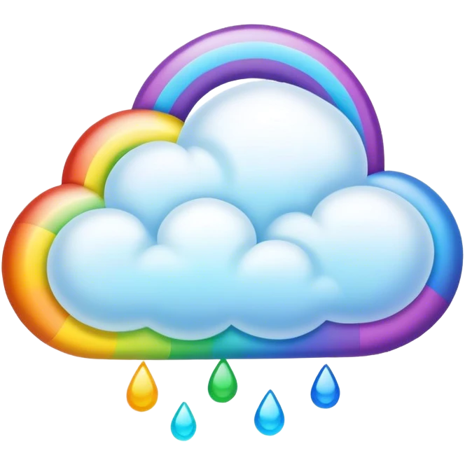 rainbow dream cloud emoji