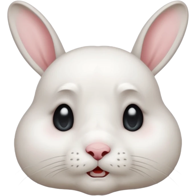 White rabbit sad crying tears emoji  emoji