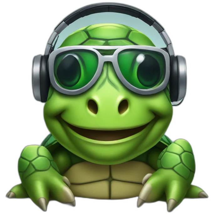 Dj turtle emoji