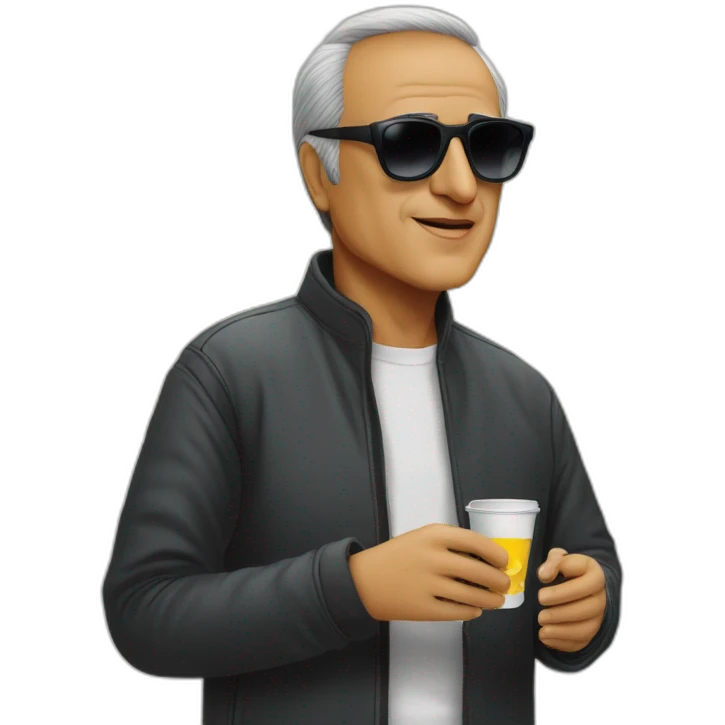 Abbas Kiarostami with sun-glass emoji