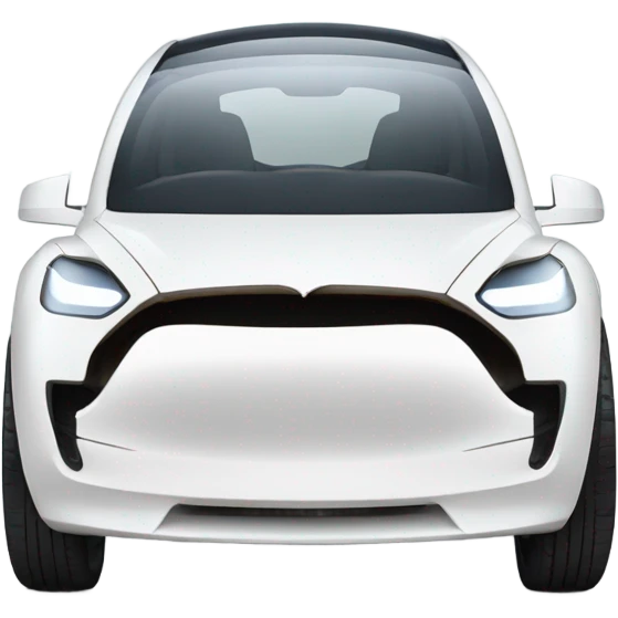 white model y tesla car emoji