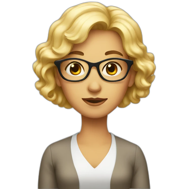 Smart lady emoji