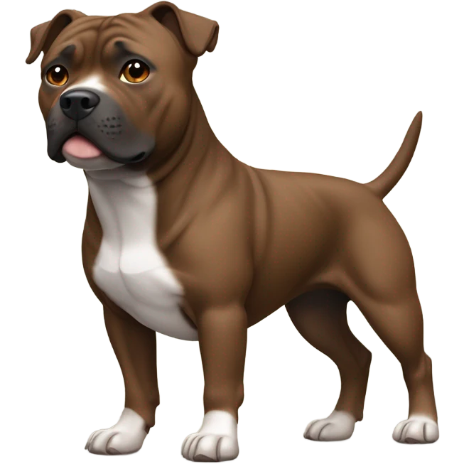 a total brown Staffordshire Bull Terrier emoji