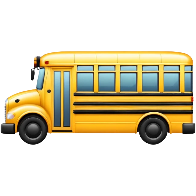 Yellow school bus with black stripes emoji