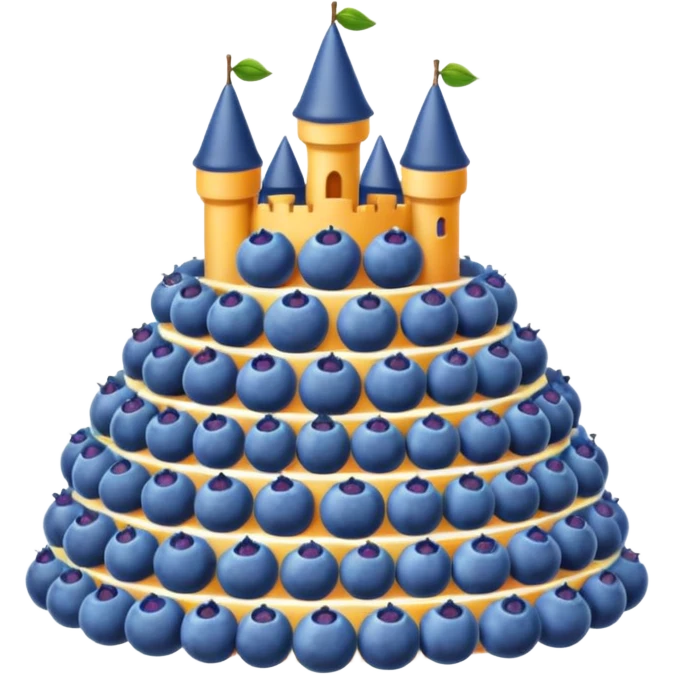 Blueberry fruit castle emoji
