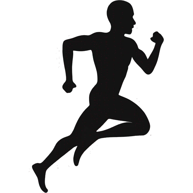 black running man silhouette  emoji