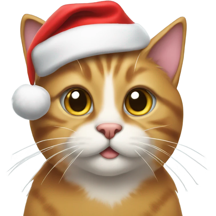 Cat with a Santa hat on emoji