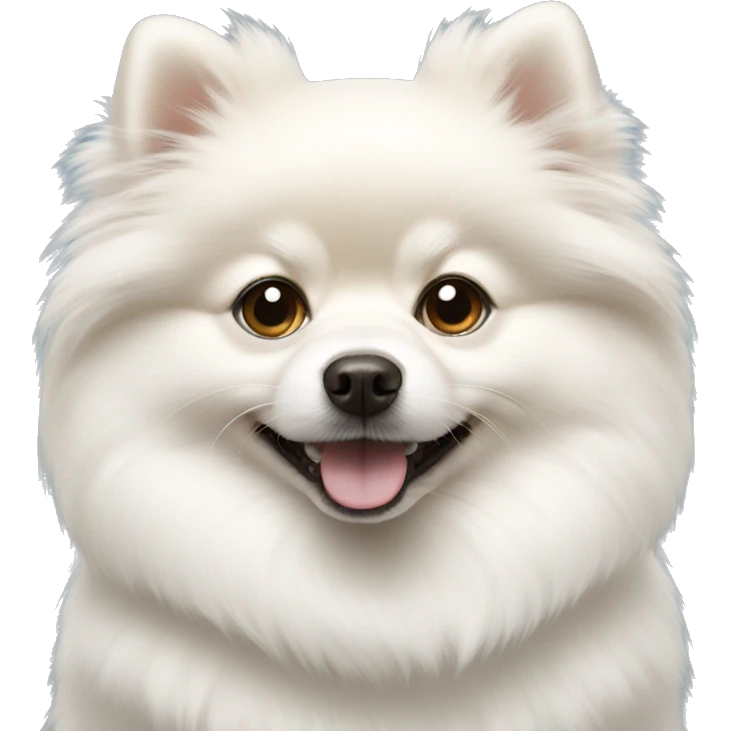 White Pomeranian  emoji