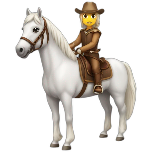 young horse ridder emoji