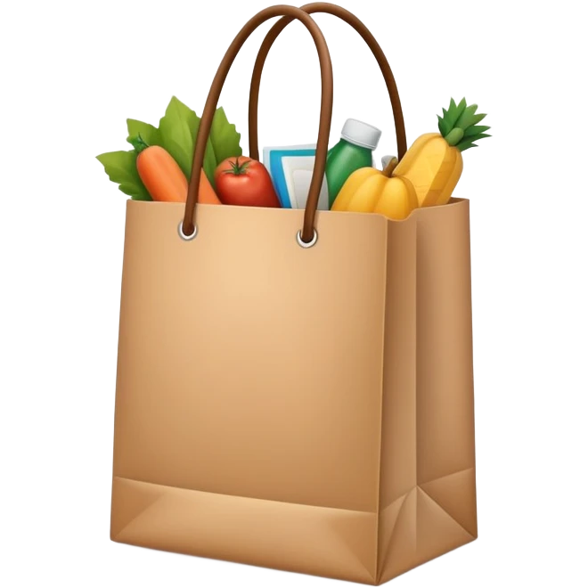 shopping bag with items emoji