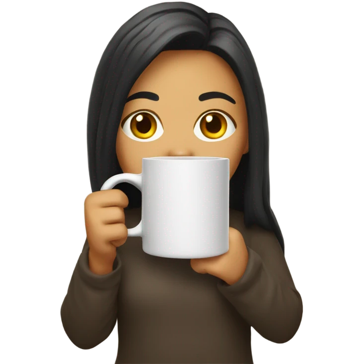 Girl with mug  emoji