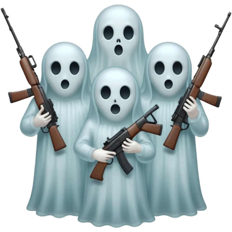 Fantasmas con un fusil emoji