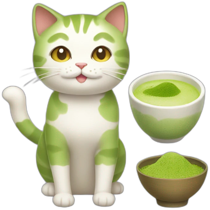 Matcha cat emoji