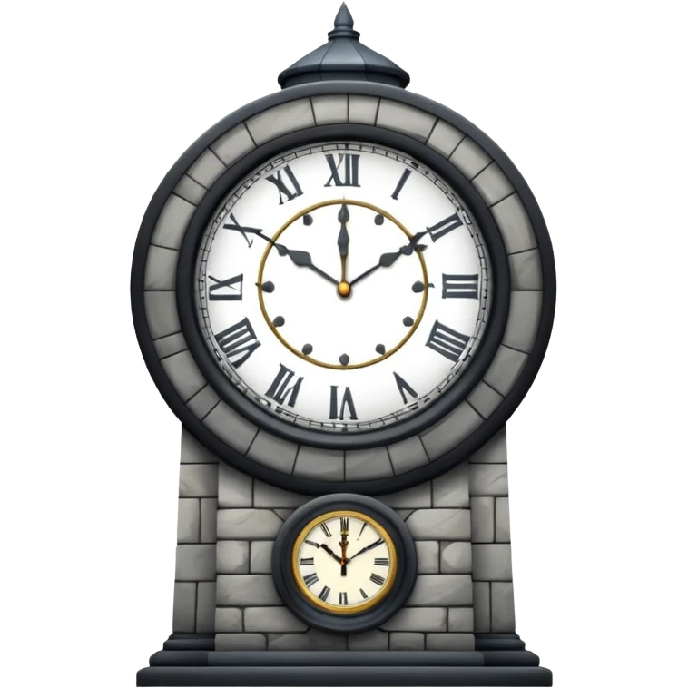 tower with giant circular clock face, hands glowing at midnight
 emoji