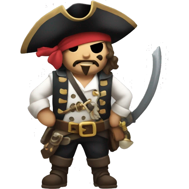 A Sea of Thieves style emoji featuring a small pirate with a tricorn hat, holding a sign that reads 'Makishiro10'. The pirate has a mischievous grin and a transparent background emoji
