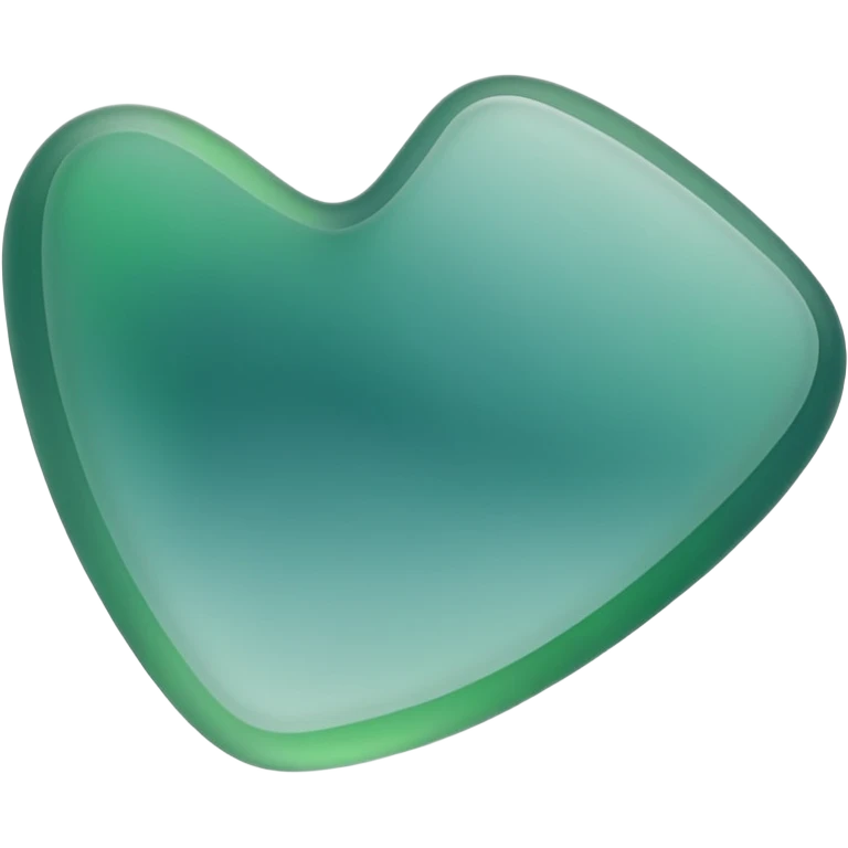 green and teal sea glass with smooth but sharp edges emoji