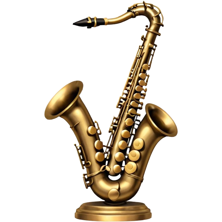 statue playing saxophone emoji