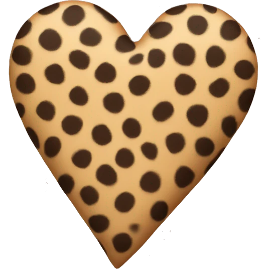 cheetah print heart  emoji