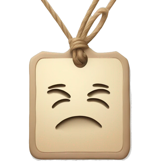 price tag with beige promotion emoji