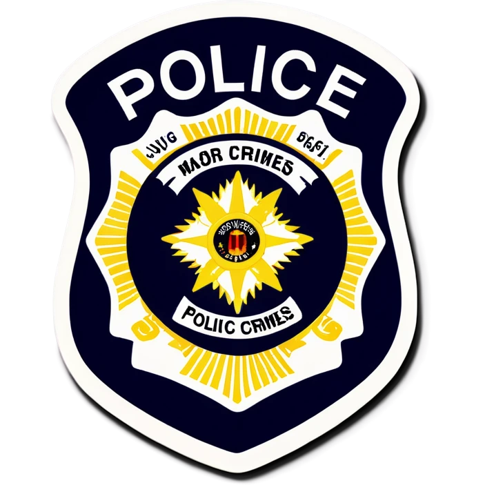 Police patch with major crimes emoji