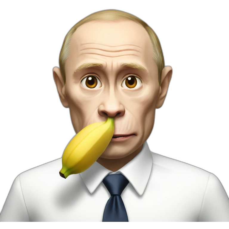 president putin monkey eats banana emoji