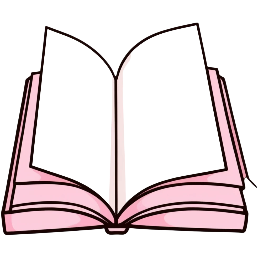 Open pastel pink book emoji